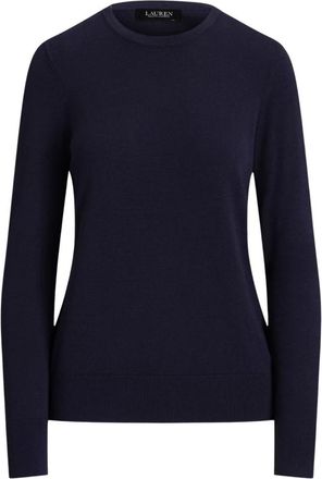 Ralph Lauren Gebreide Trui met Ronde Hals - Dames - Ronde hals truien - Blauw - L - Katoen - Truien & Vesten