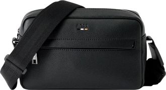 HUGO BOSS Ray SM EW Crossbody Bag - Heren - Schoudertassen - Zwart - ONE Size - Leer - Tassen