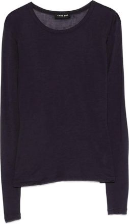 Anine Bing T-shirt Sylvie a maniche lunghe - Blu