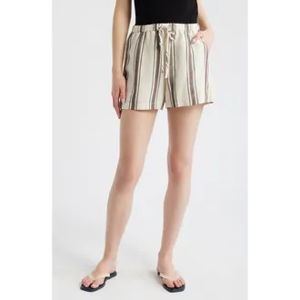 Rails Austin Tie Waist Shorts in Sequoia Stripe at Nordstrom, Size Xx-Small