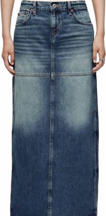 Re/Done Womens Mid-Rise Split Skirt In Herbal Tint