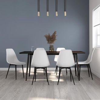 vidaXL Sillas De Comedor 6 Unidades Blancas Pp Vidaxl