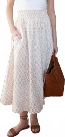 Marea Louisa Midi Skirt In Tinsel Dandelion