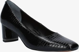 J. Rene&eacute; Womens Olivienne Embossed Pump Heels In Black