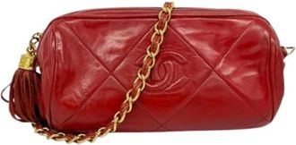Chanel Pre-owned Cross Body Bags, female, Red, Size: ONE SIZE Pre-owned Vintage Shoulder Bag
