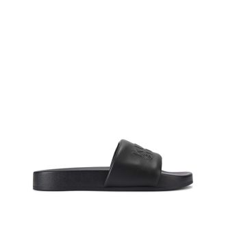 Kurt Geiger Mens Stacked Slide Sandals - Black - Size UK 12