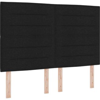 vidaXL Box Spring Bed with Mattress Black 140 x 190 cm Fabric vidaXL