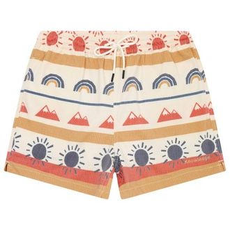 Knowledge Cotton Apparel Mid-Thigh Icon AOP Seersucker Swimshorts Badehose f&uuml;r Herren | wei&szlig;