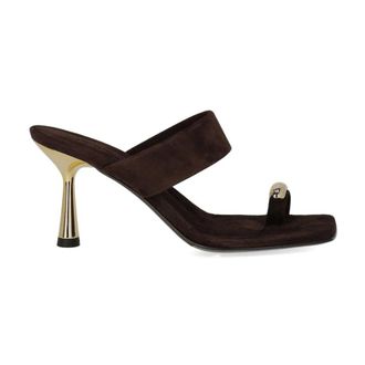 Sergio Levantesi Iride Heeled Mule - female - Sergio Levantesi - Heeled Mules - Brown - 3 UK - Shoes