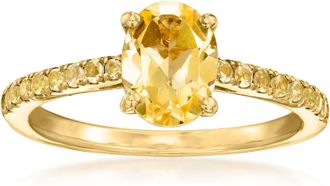 Ross-Simons Citrine Birthstone Ring in 18kt Gold Over Sterling