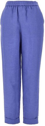 Emporio Armani Linen pants with elasticated waist Woman 44