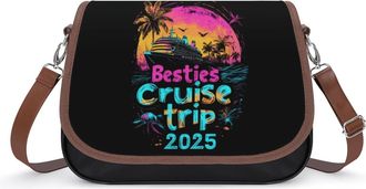 Generic Bestiest Cruise Trip 2025 Small Womens Crossbody Bags Shoulder Handbag with Adjustable Strap for Travel