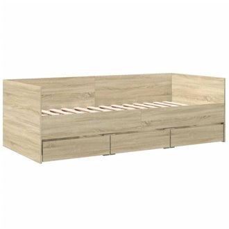 Berkfield Home Versatile Daybed with Drawers without Mattress Sonoma Oak 75x190 in Light Brown