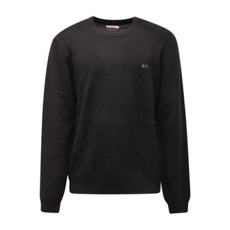 Sun 68 Cotton/Wool Jumper in Black