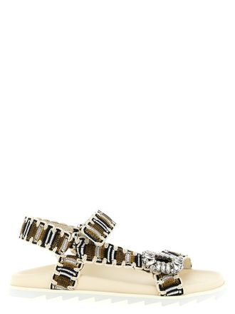 Roger Vivier Multicolor Polyester Flat Womens Sandals