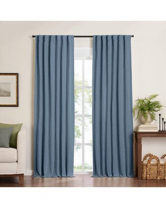 Elrene Harrow Solid Texture Blackout Window Curtain Panel