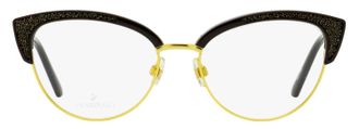 Swarovski SK5363 Crystal-Encrusted Cat-Eye Eyeglasses - Gold