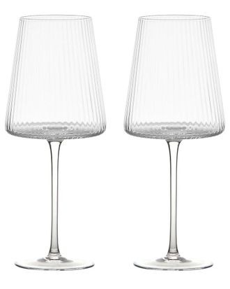 Anton Studio Designs Set Of 2 Empire Clear Wine Glasses