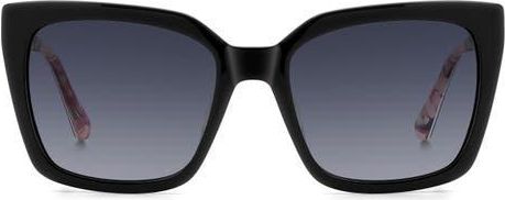 lilah 55mm gradient square sunglasses in Black Pink Havana/Dark Grey at Nordstrom
