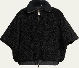 Moncler Reversible Faux Fur Cape