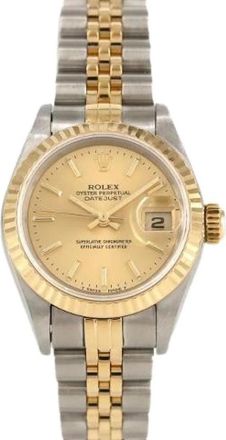 Rolex Pre-owned Datejust Stainless Steel Yellow Gold Automatic - Dames - Vintage Horloges - Veelkleurig - ONE Size - Vintage