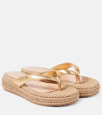 Gianvito Rossi Sandali espadrillas con pelle