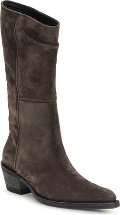 Khaite Womens Boots Clive Suede Umber Upper Chamois Leather