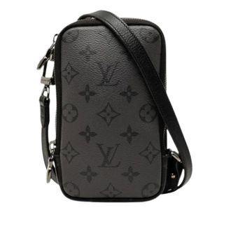 Louis Vuitton Pre-owned Double Phone Pouch - Dames - Pre-owned - Zwart - Maat: ONE Size Leer