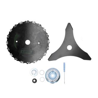 Infinite Cuchilla Desbrozadora De 3 Dientes + Hoja De Motosierra De Acero Al Manganeso De 20 Dientes Y &Oslash;230 Mm Para Cortac&eacute;spedes
