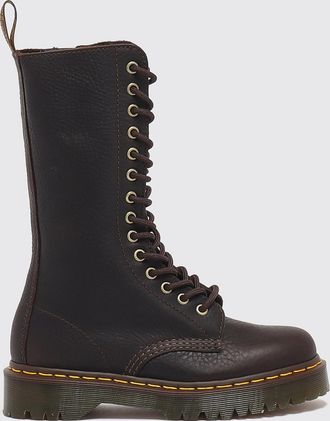 Dr. Martens 1B99 Bex Leather Calf-High Combat Boots with Side Zip