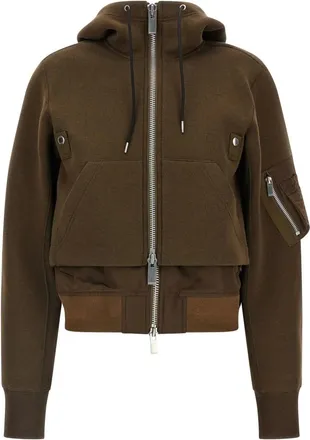 sacai Mujer, Chaquetas, Marr&oacute;n, Talla: S