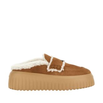 Hogan H-Stripes Sabot Fur With Shearling Lining