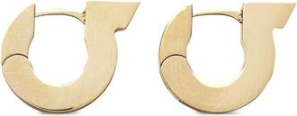 Ferragamo Gancini crystal-embellishment earrings - women - Brass/glass - One Size - Gold