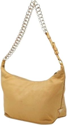 Prada Pre-owned Shoulder Bags, female, Beige, Size: ONE SIZE Pre-owned Vintage Shoulder Bag