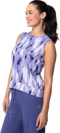 Coolibar Womens Long Sleeve Top Tank - UPF 50+ Sun Protection - St. Tropez in Future Dusk Icat Watercolor at Nordstrom, Size Medium