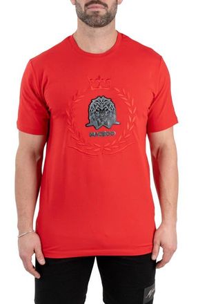 Maceoo Lion Crown Cotton Graphic T-Shirt in Red at Nordstrom, Size 3