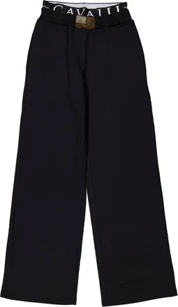 Roberto Cavalli Black Logo-Waistband Sweatpants, Size X-Small