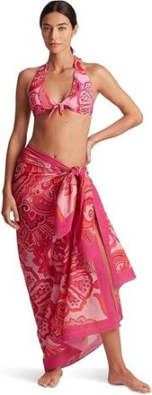 Lauren Ralph Lauren Provence Paisley Border Pareo Cover-Up Womens Swimwear, Polyester