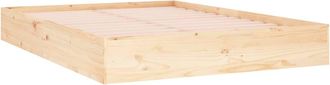 vidaXL Estructura De Cama Doble Sin Colch&oacute;n Madera Maciza 120x190 Cm Vidaxl