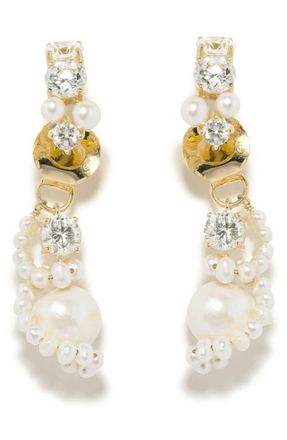 Completedworks Freshwater Pearl & Cubic Zirconia Drop Earrings in Gold at Nordstrom
