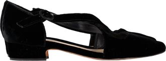 Alexandre Birman Criscross Ballerinas in Zwart Fluweel