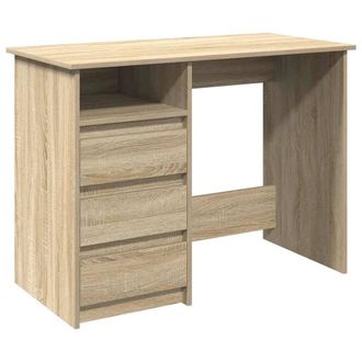 Berkfield Home Desk Sonoma Oak 102x50x75 cm Engineered Wood in Light Brown | Size: 102 x 50 x 75 cm