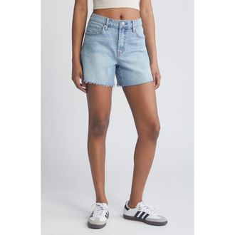 1822 Denim Loose Fit High Waist Denim Cutoff Shorts in Edith at Nordstrom, Size 32