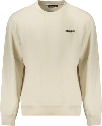 Napapijri Beige Katoenen Heren Trui Casual Stijl - Heren - Sweatshirts - Beige - XL - Katoen - Hoodies & sweatvesten