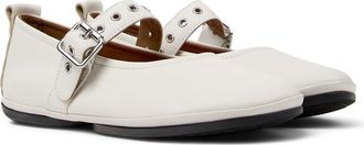 Camper Right Nina Ballerina Flat in White Natural at Nordstrom, Size 36