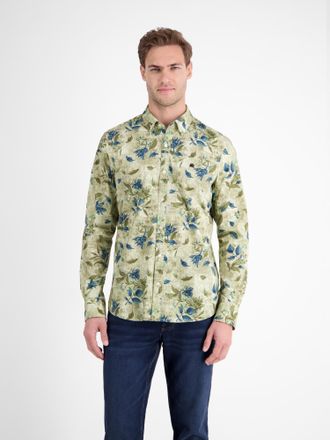 Lerros Langarmhemd LERROS LERROS Herrenhemd in ausdrucksstarkem Design, Herren, Gr. 3XL, Normal- und Kurzgr&ouml;ssen, foam wei&szlig;, 97% Baumwolle, 3% Elasthan, Hemd