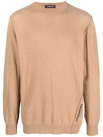 Costume National Contemporary logo embroidery knit jumper - Neutrals