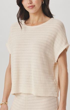 Splendid Marisol Short Sleeve Sweater in Shell at Nordstrom, Size X-Small