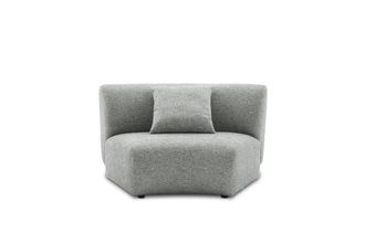 Castlery Gray Performance Fabric Curve Wedge Sofa | Auburn by Castlery, Grey, Modular Lounge Sofa