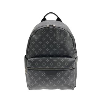 Louis Vuitton Black Coated Canvas Backpack (Pre-Owned)